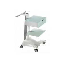 Move Cart with Drawer, Glass Shelf, Channel for Power Cord