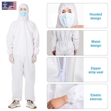 2PCS Disposable Full Body Coverall Protective Isolation Suit L to 3XL