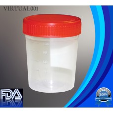 (25) Specimen Cups Urine Collection 120 mL -4oz W/ LID +ID Area
